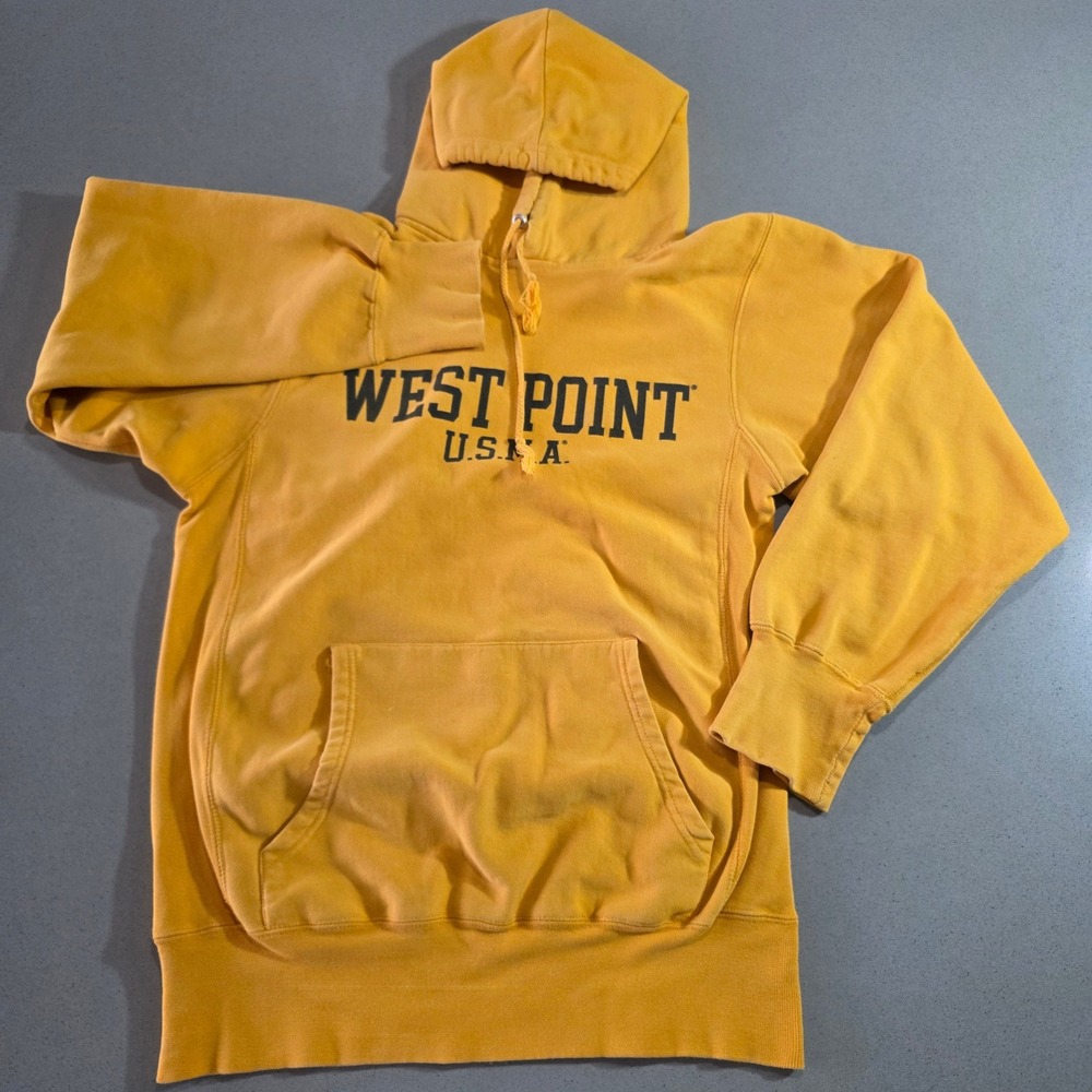 MV Sport Pro-Weave West Point USMA Hoodie Yellow Mens Small